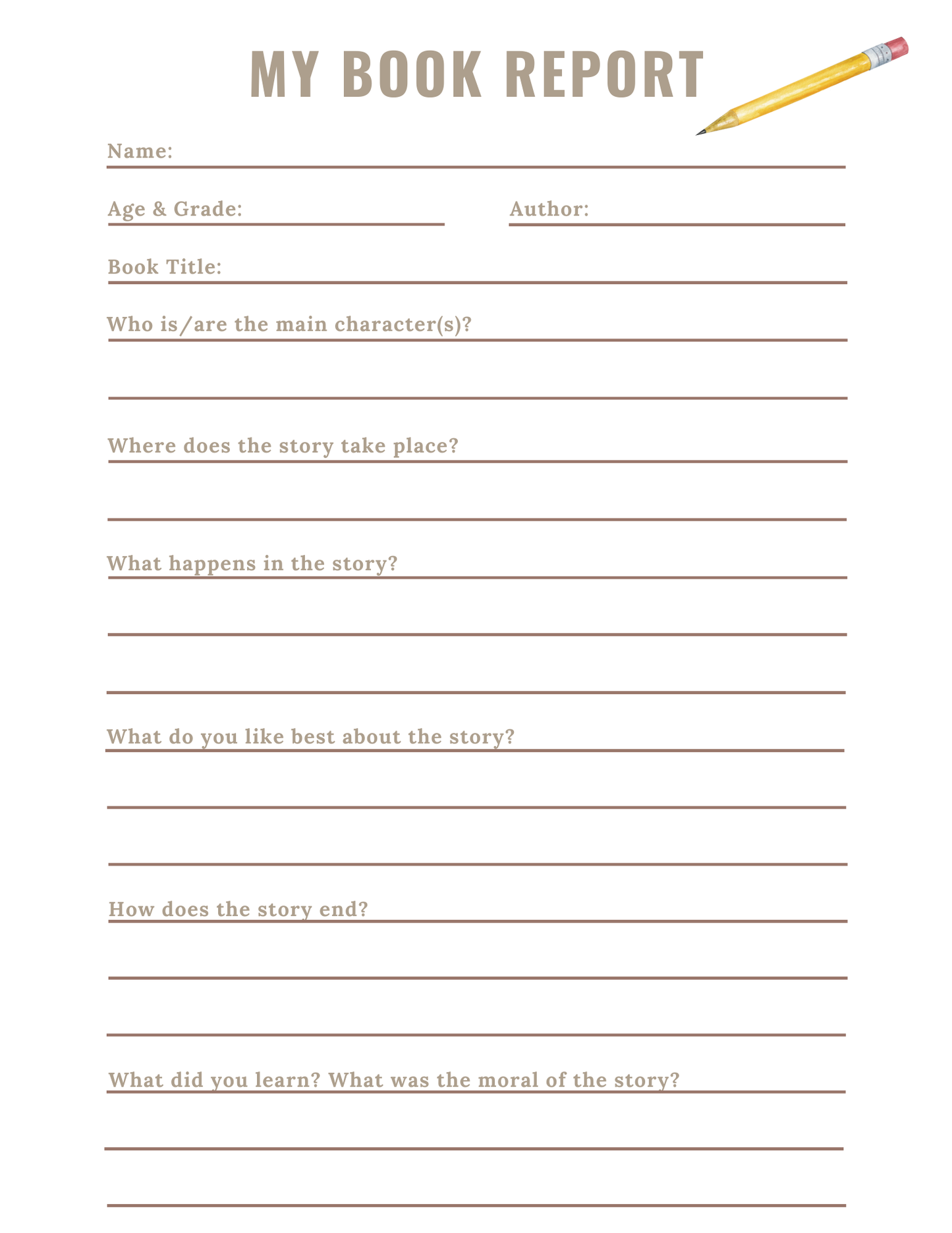 Report Card Printable