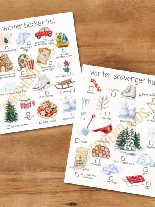 Printables - Winter Scavenger Hunt & Bucket List