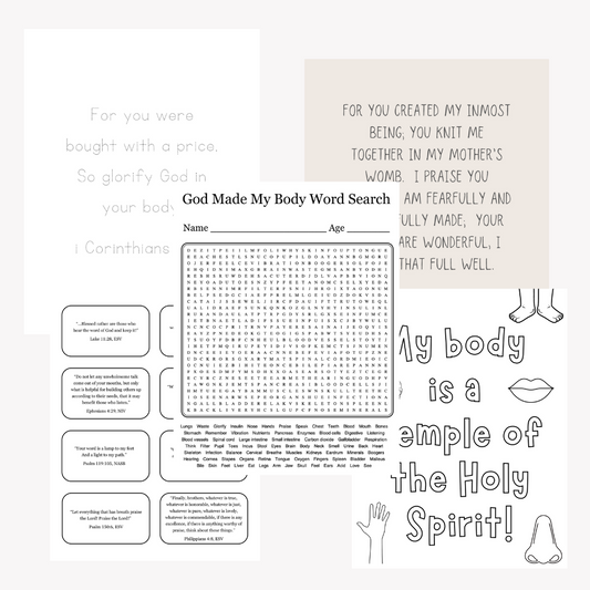 Free Printables - God Made My Body