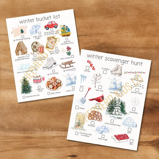 Printables - Winter Scavenger Hunt & Bucket List