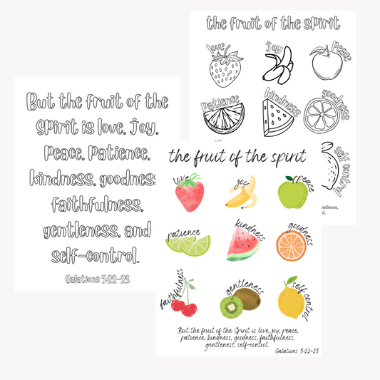 Free printables - The Fruit of the Spirit